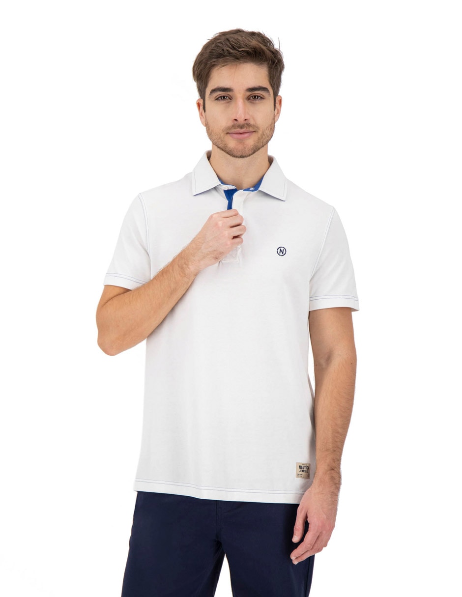 Playera nautica cuello polo para hombre