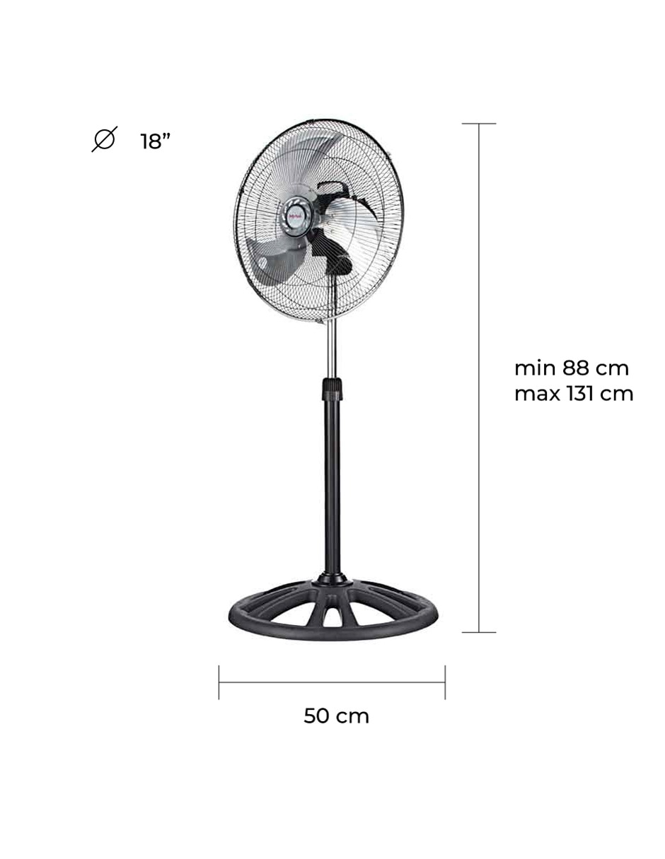 Ventilador de pedestal 3 velocidades 6