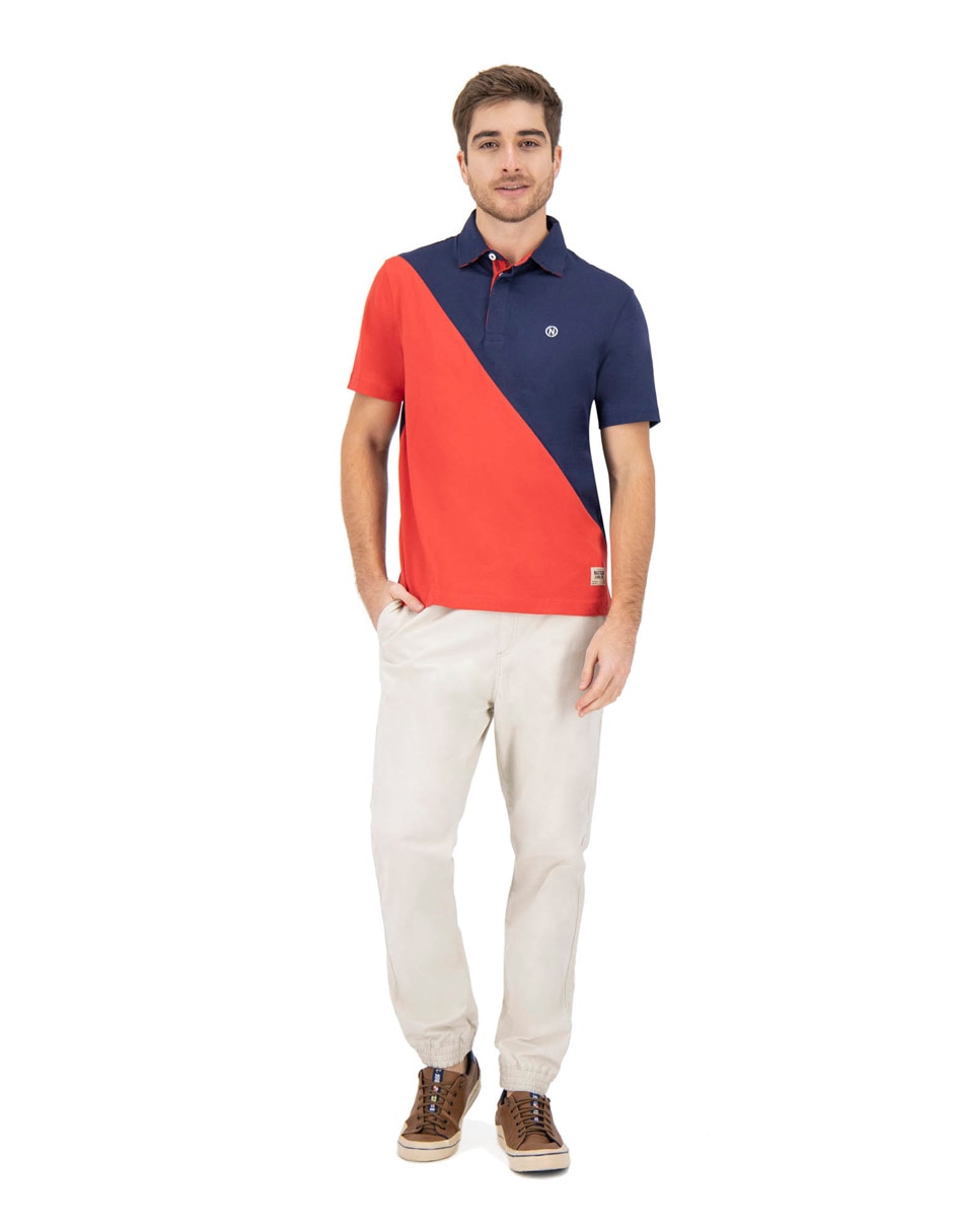 Playera nautica cuello polo para hombre