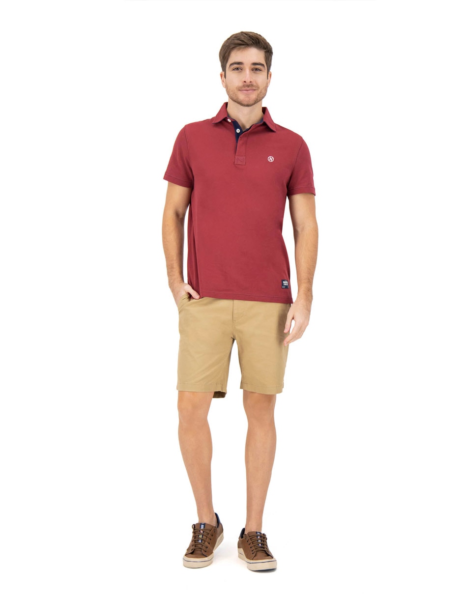 Playera nautica cuello polo para hombre
