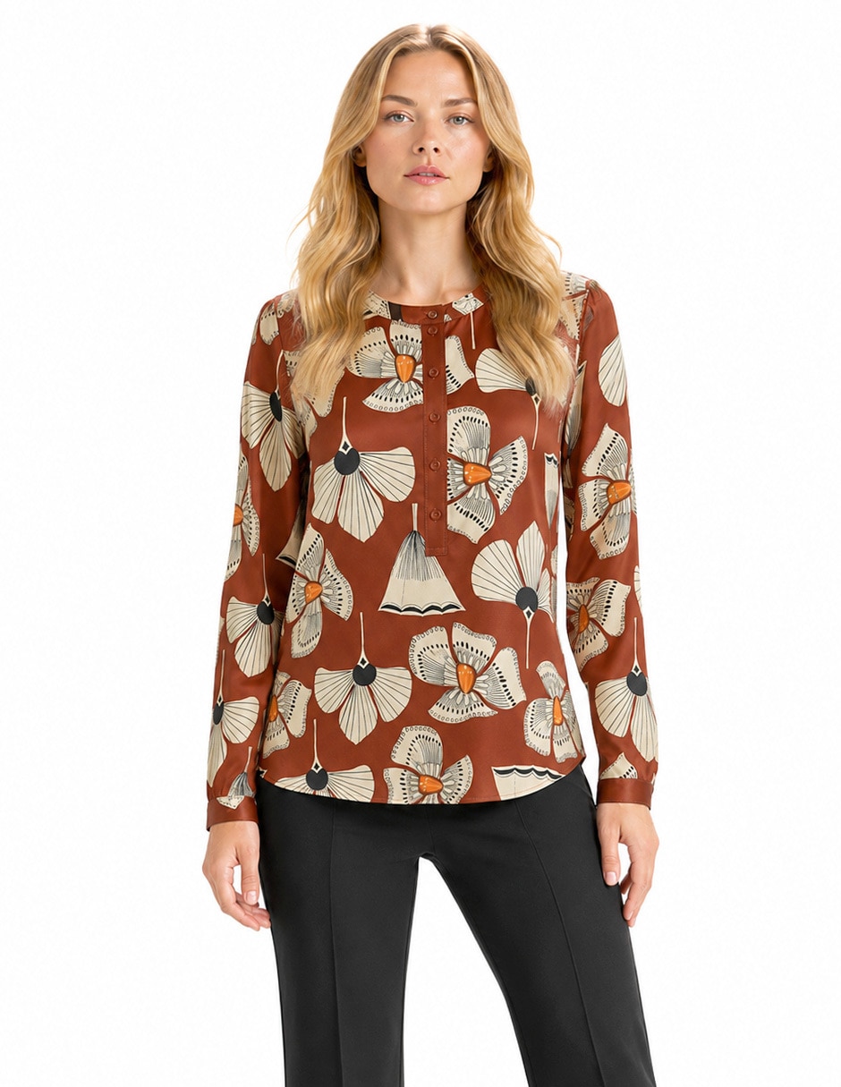 Blusa foley's manga larga para mujer