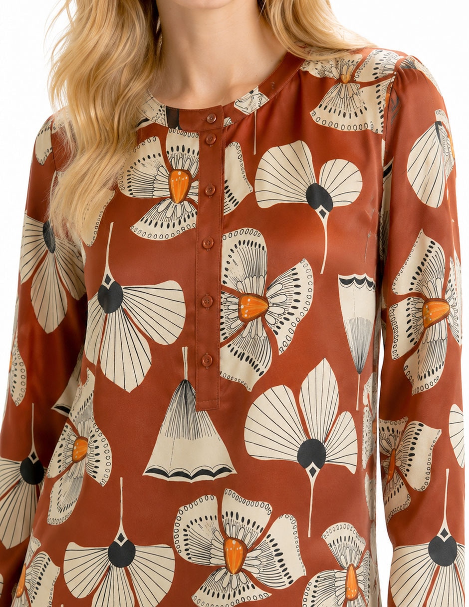 Blusa foley's manga larga para mujer