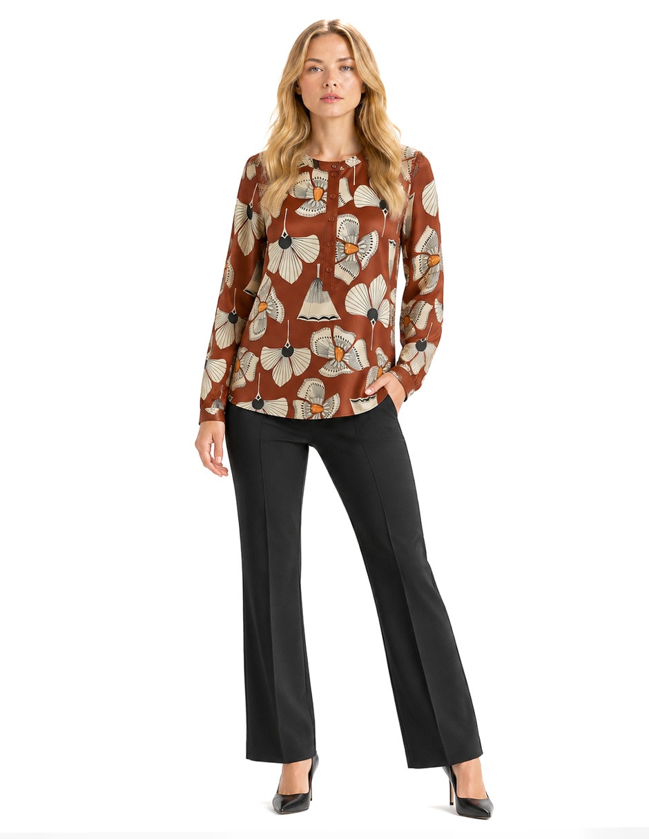 Blusa foley's manga larga para mujer