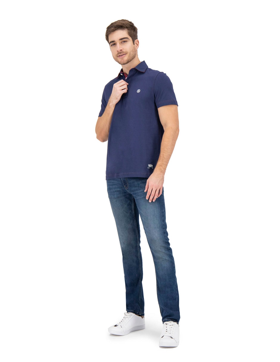 Playera nautica cuello polo para hombre