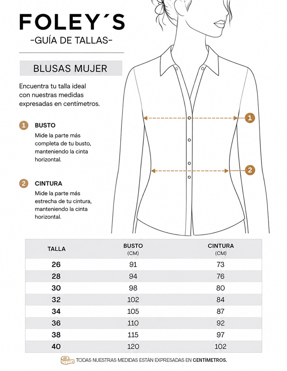 Blusa foley's manga larga para mujer