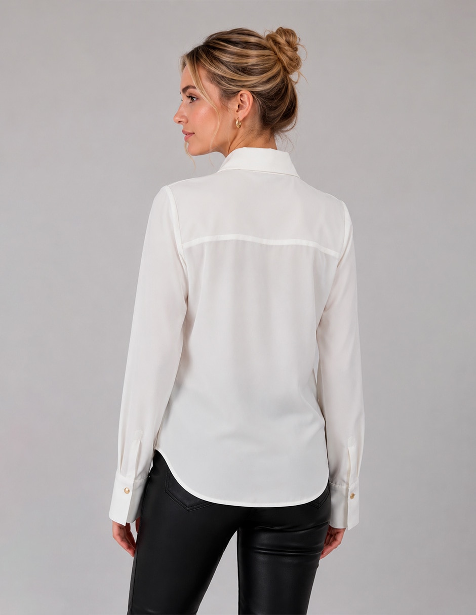 Blusa camisera manga larga para mujer 3