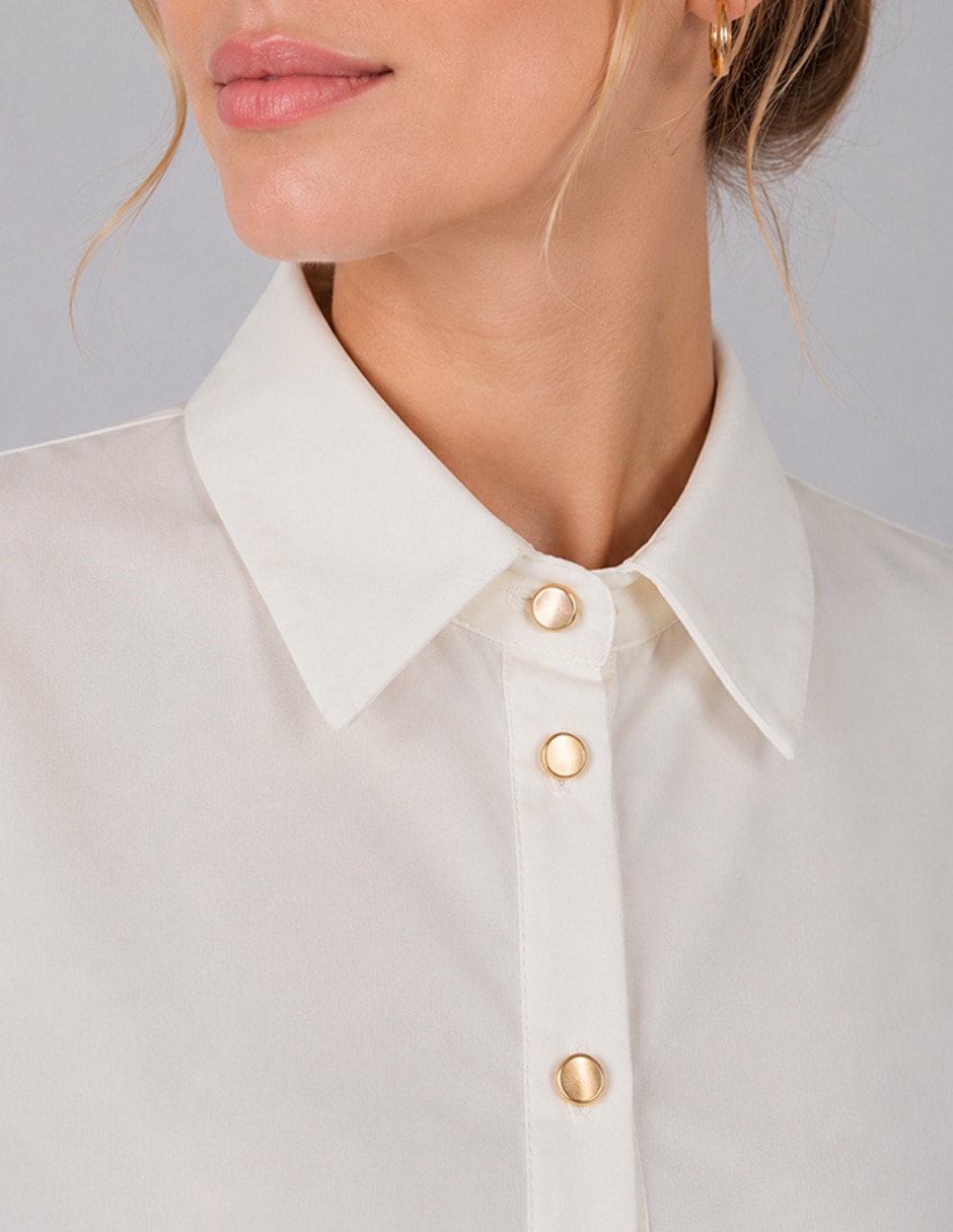 Blusa camisera manga larga para mujer 2