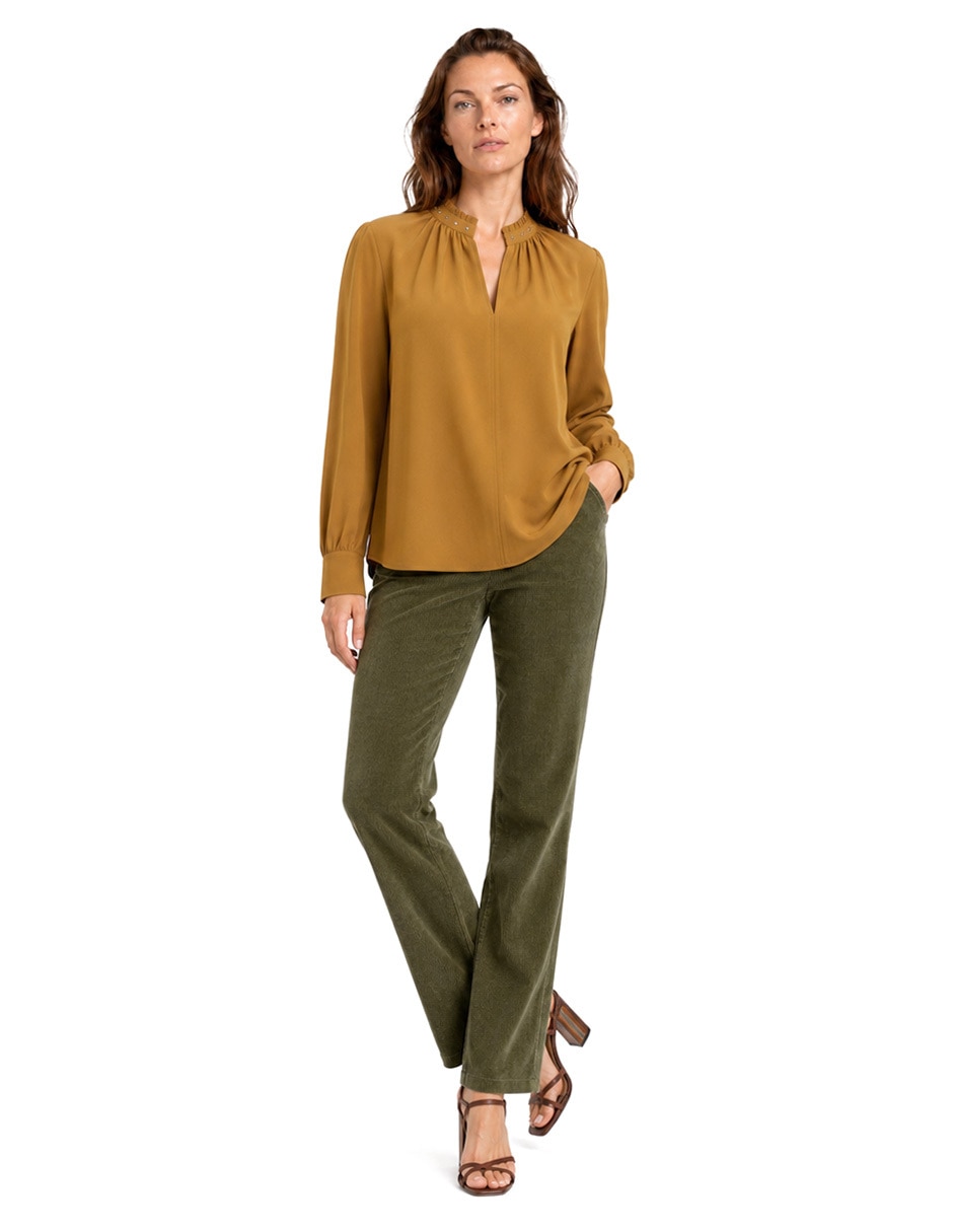 Blusa foley's manga larga para mujer