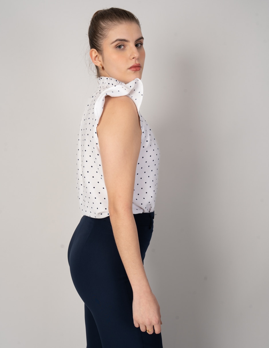 Blusa salsa sin manga para mujer