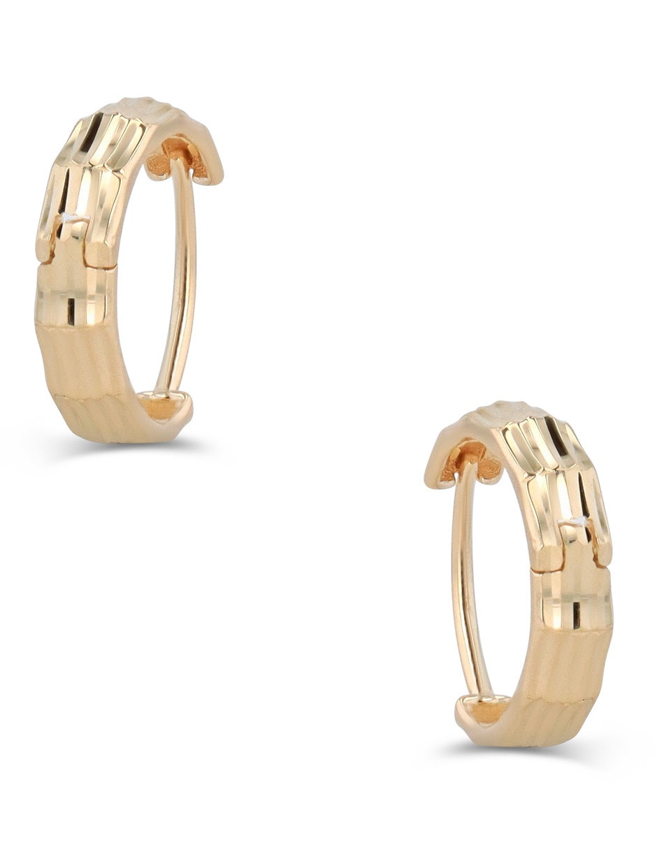 Arracadas joyerias bizzarro de oro amarillo 14 k con acabado brillante