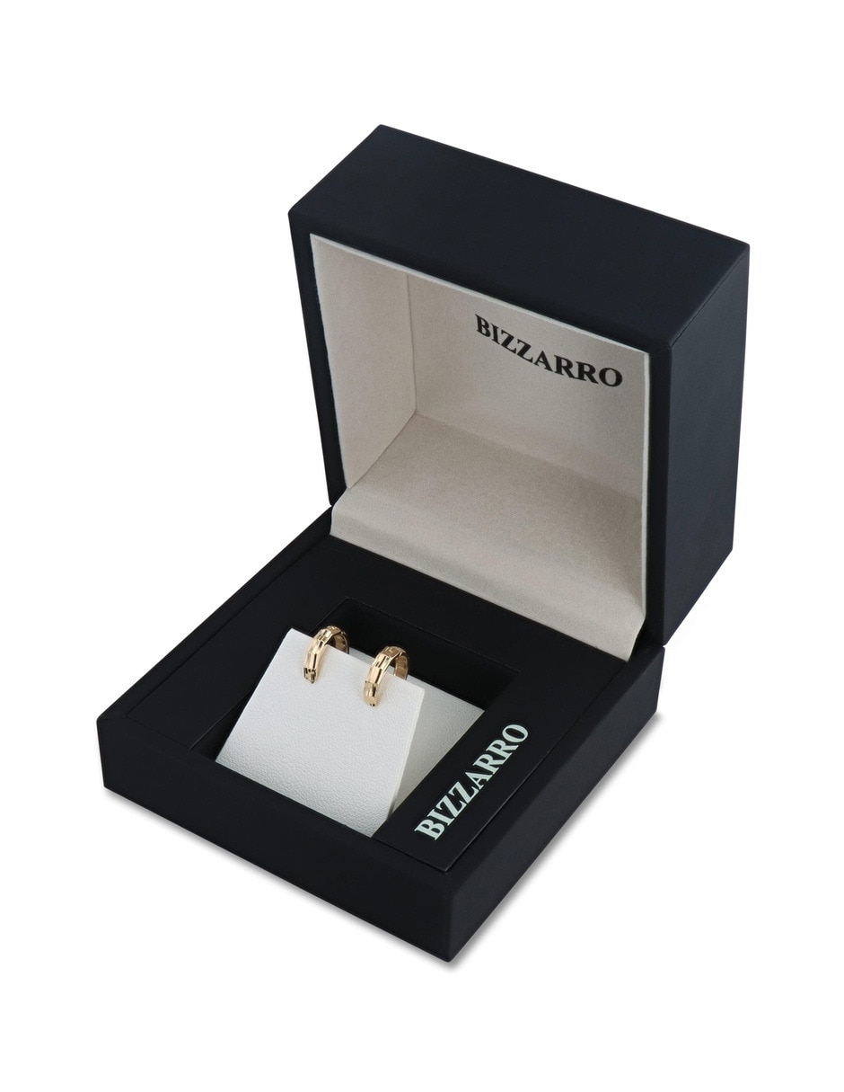 Arracadas joyerias bizzarro de oro amarillo 14 k con acabado brillante