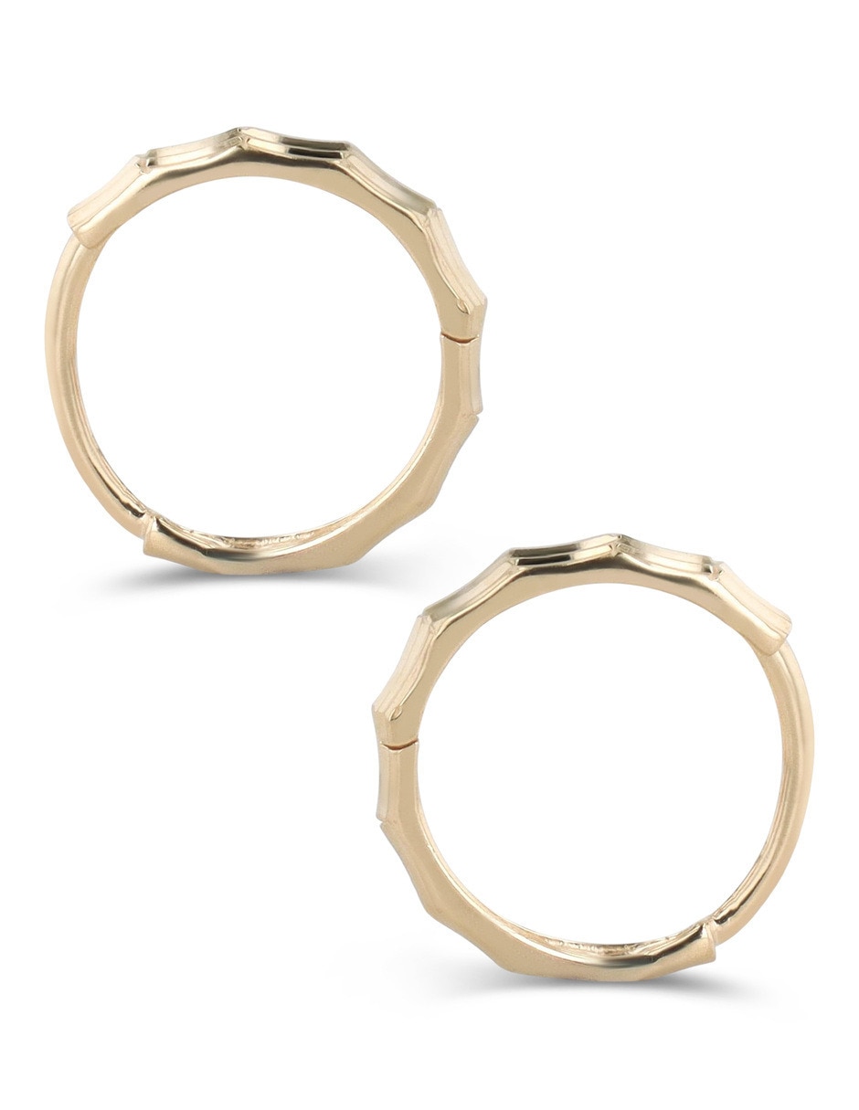 Arracadas joyerias bizzarro de oro amarillo 14 k con acabado brillante