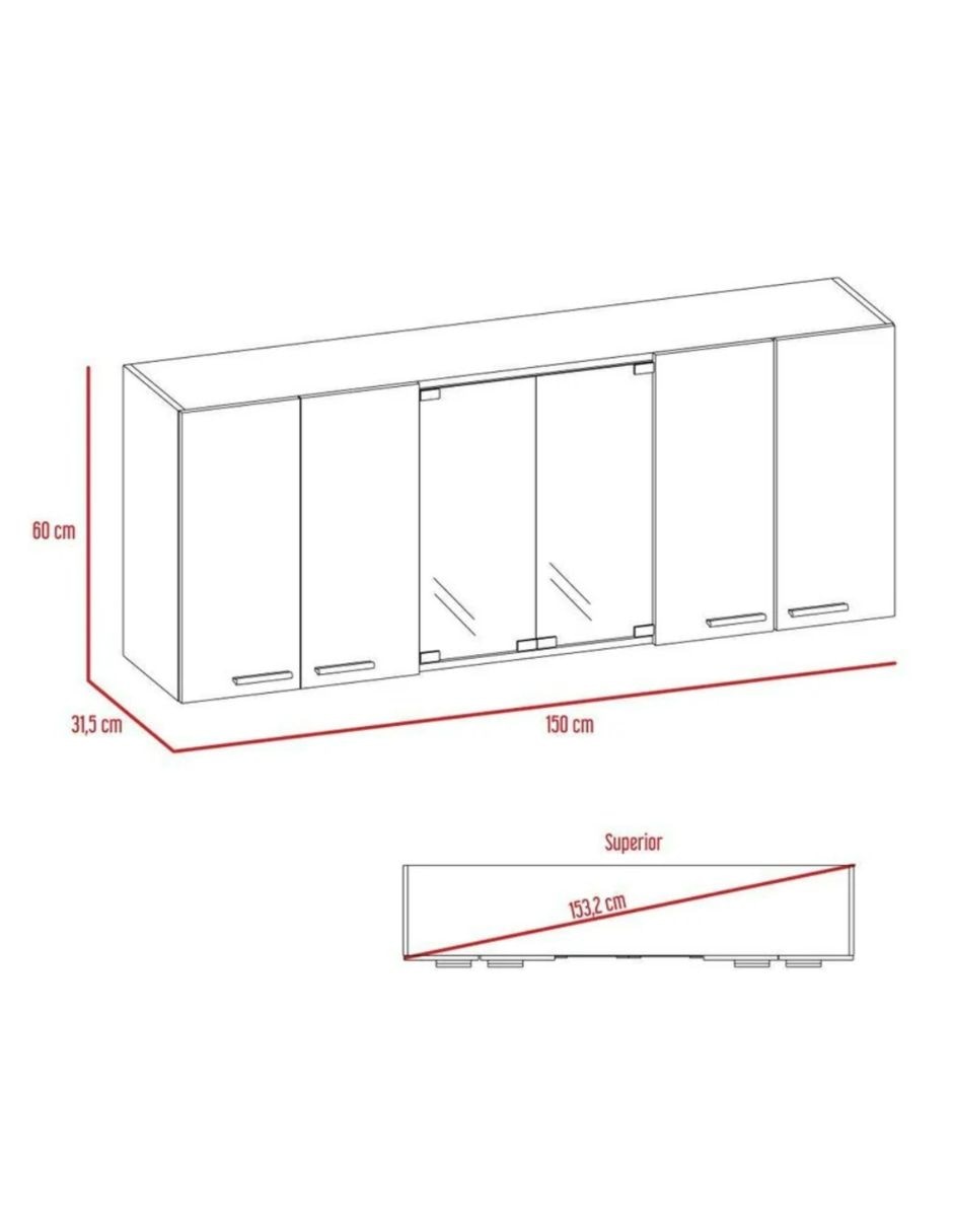 Gabinete superior armable de melamina 6