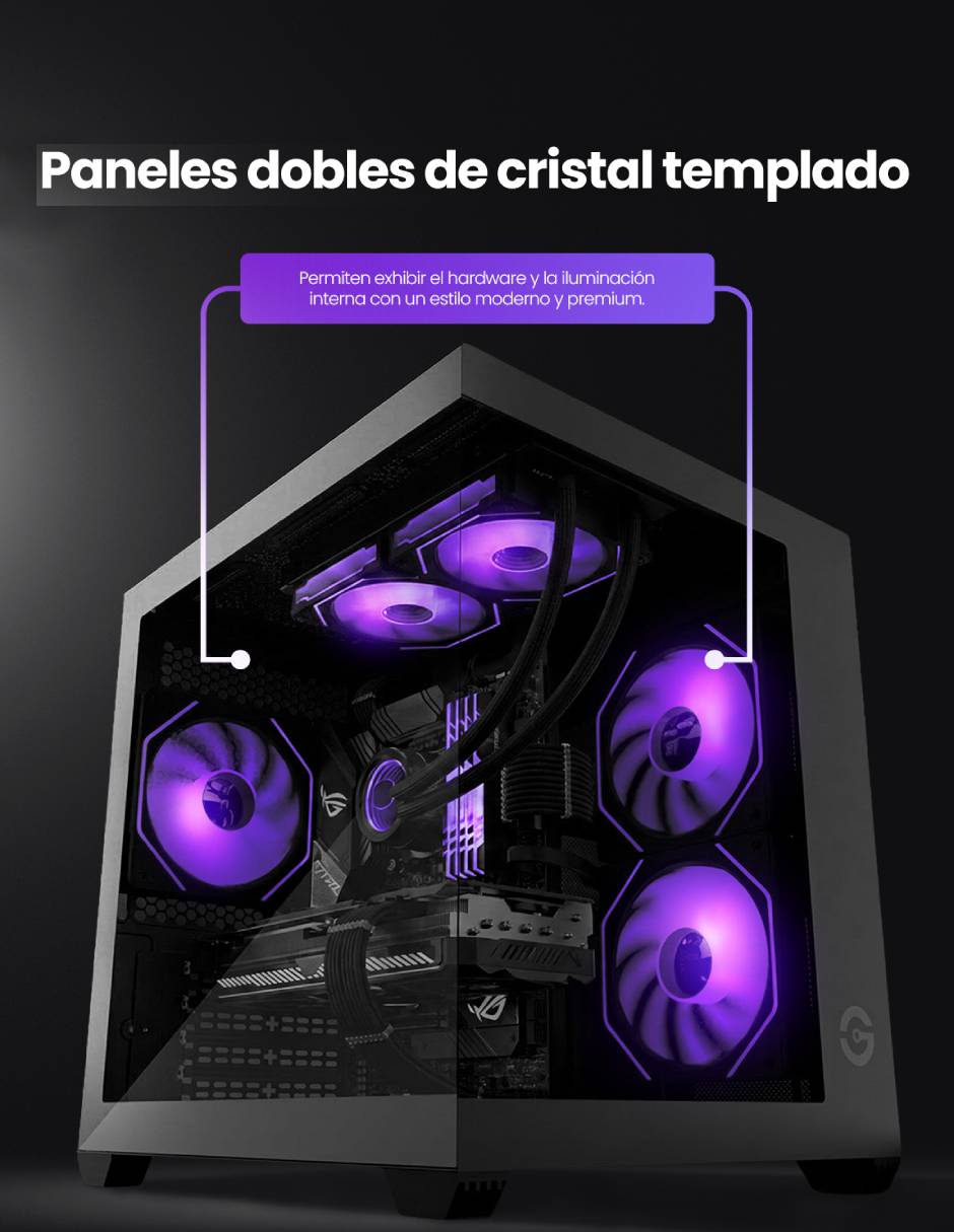 Kit de gabinete gamer gcm-upgx1-m1 2
