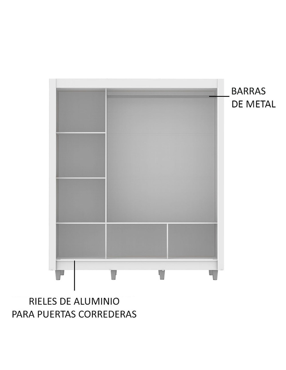 Ropero armable Madesa 10939B2ECP de MDP