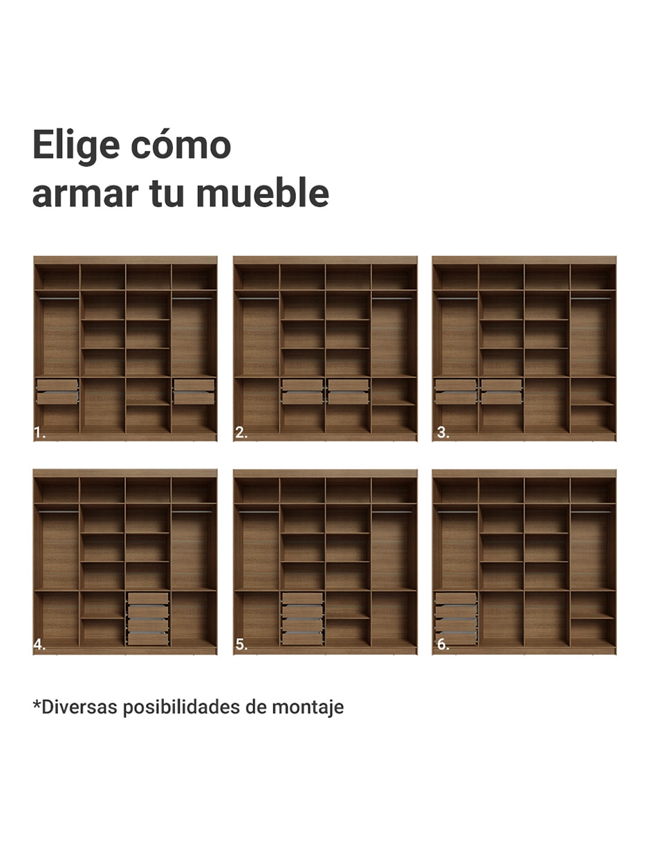 Ropero armable Madesa 1107J32E4GL1 de MDP