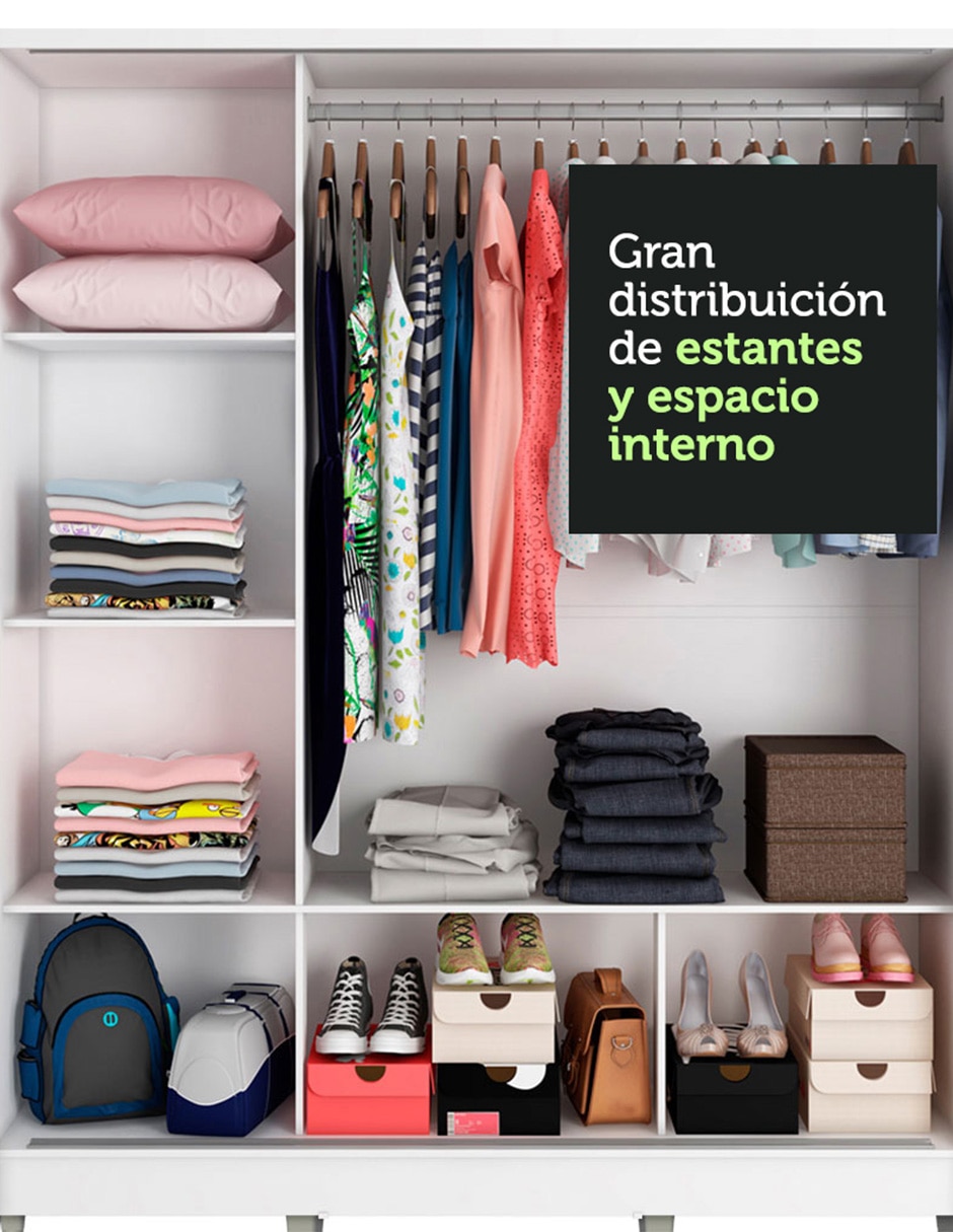 Ropero armable Madesa 10939BCP de MDP