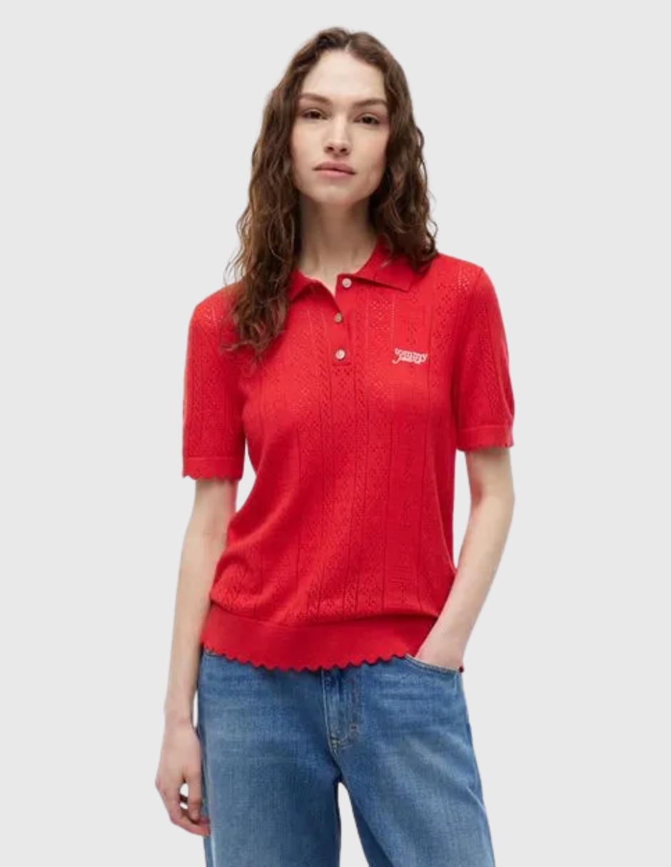 Playera tipo polo para mujer