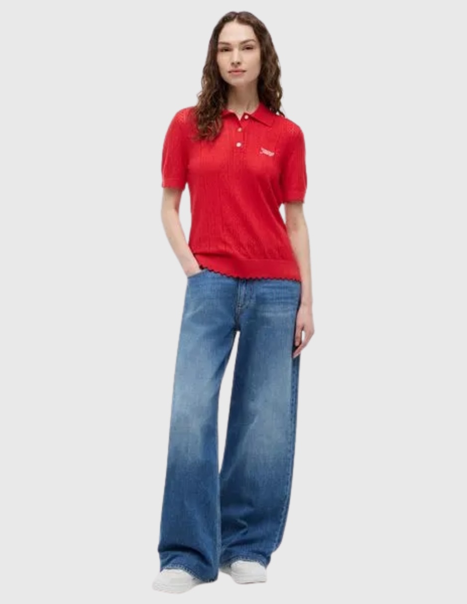 Playera tipo polo para mujer