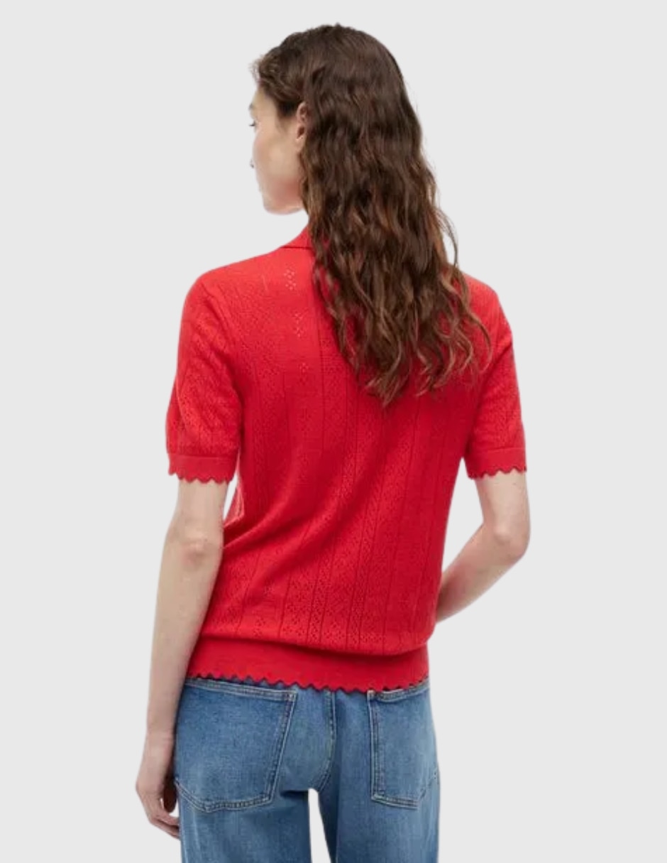 Playera tipo polo para mujer