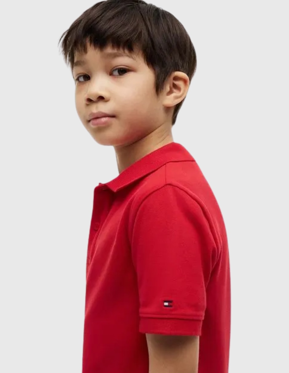 Playera tipo polo de algodón para niño 5