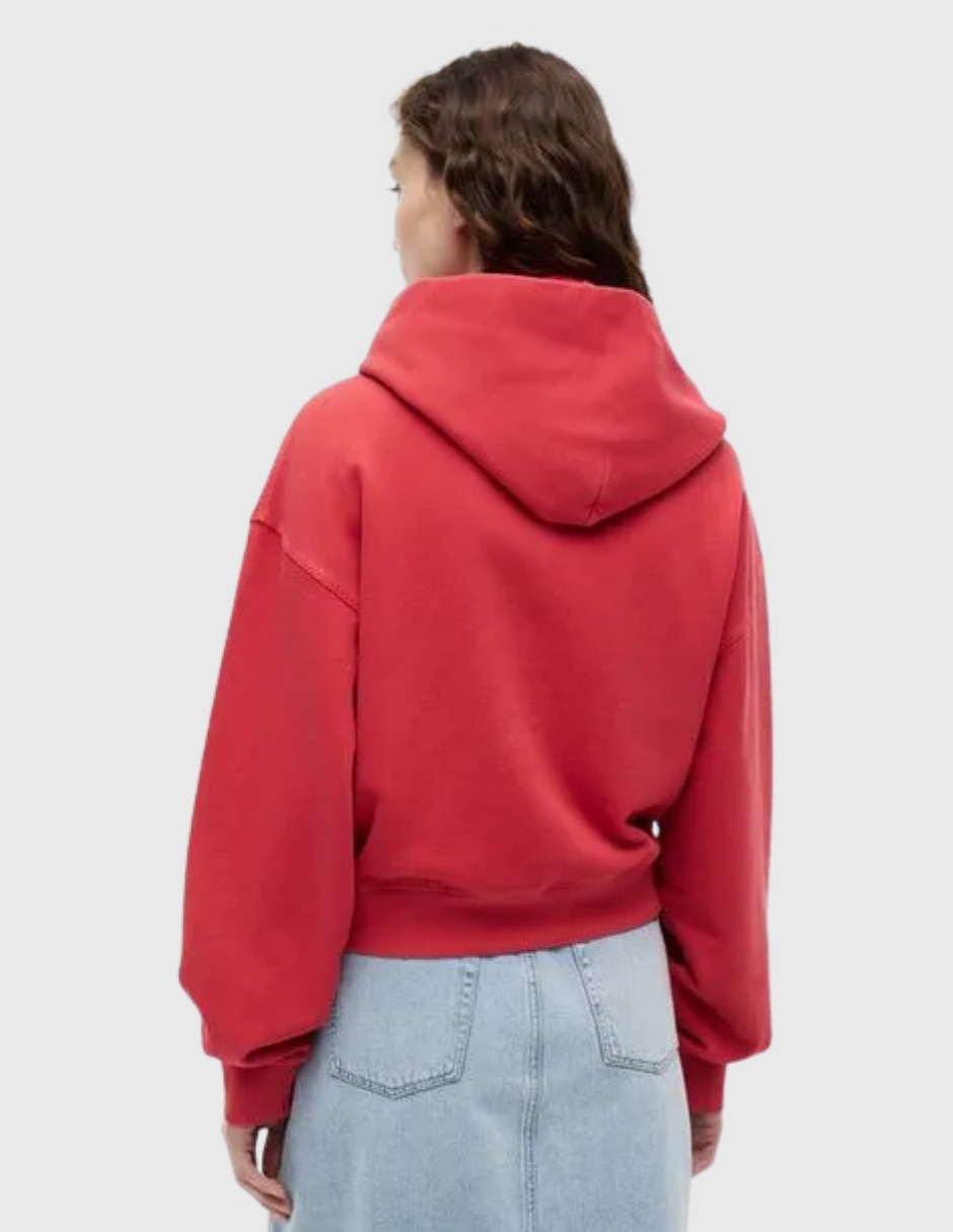 Sudadera con capucha y bolsa para mujer