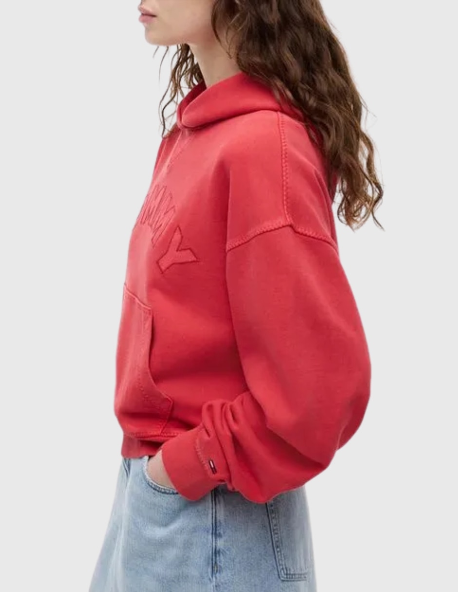 Sudadera con capucha y bolsa para mujer