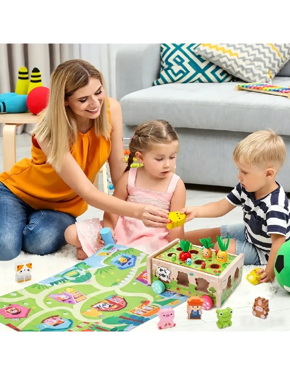 Juguete didáctico huerto didáctico de madera juego didáctico unisex 2