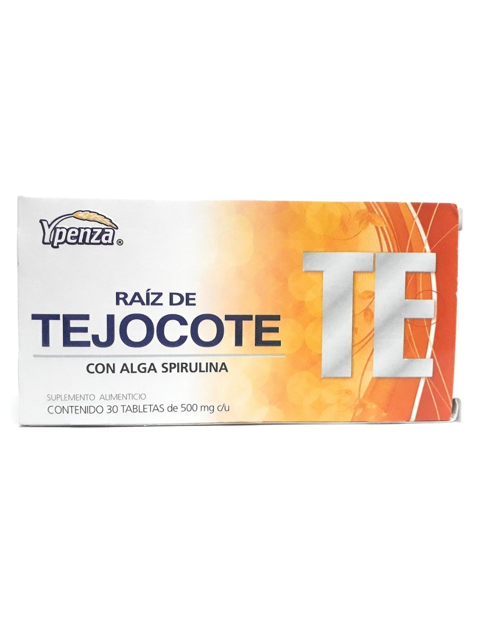 Raíz de Tejocote con Alga Spirulina-30 Tabletas de 500 mg c/u con Raíz de Tejocote sabor Sin sabor de