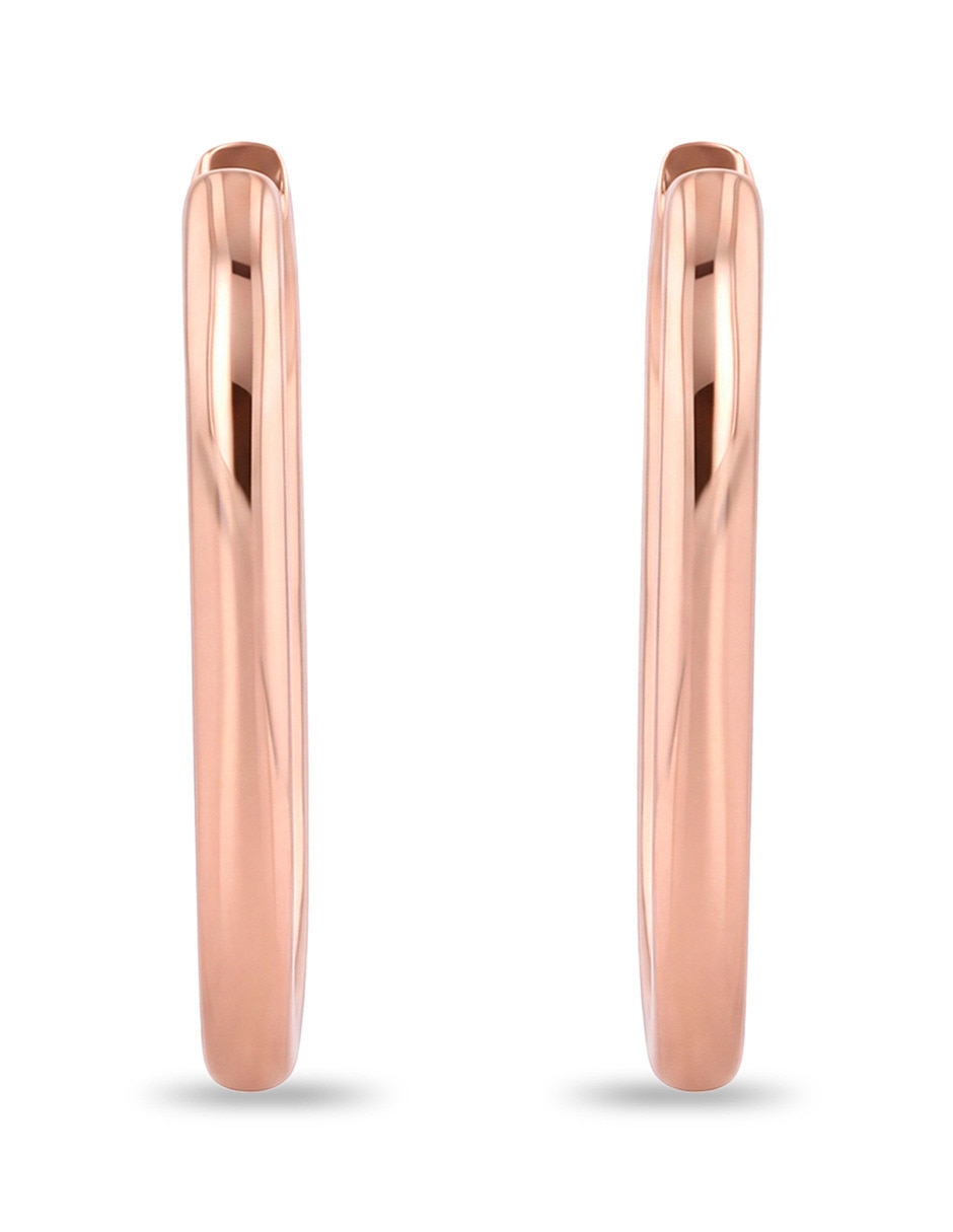 Arracadas joyerias bizzarro de oro rosa 10 k con acabado brillante