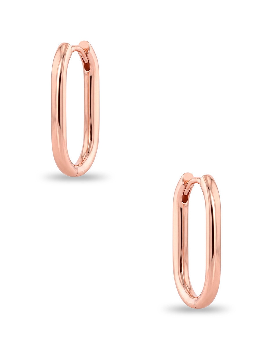 Arracadas joyerias bizzarro de oro rosa 10 k con acabado brillante