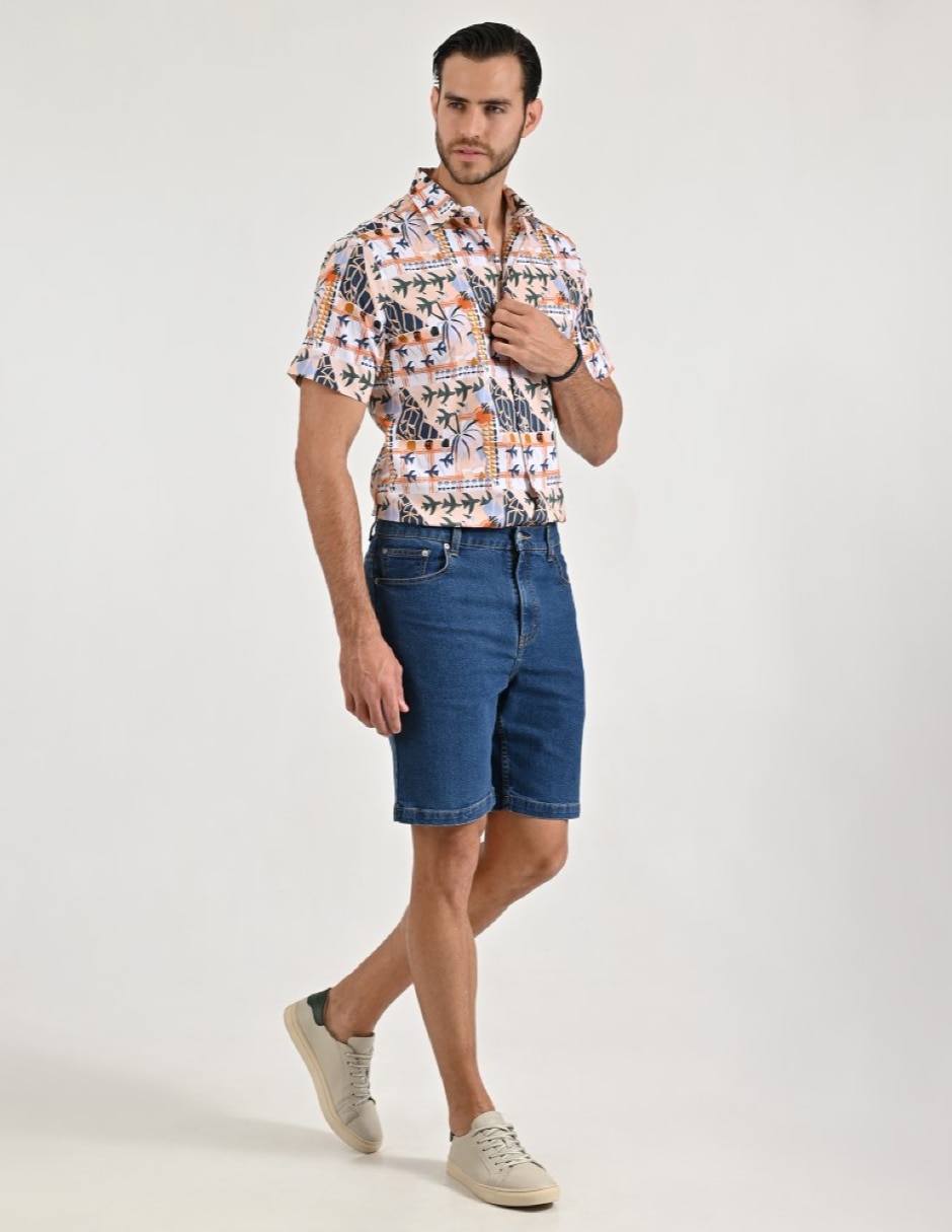 Bermuda de mezclilla para hombre 4