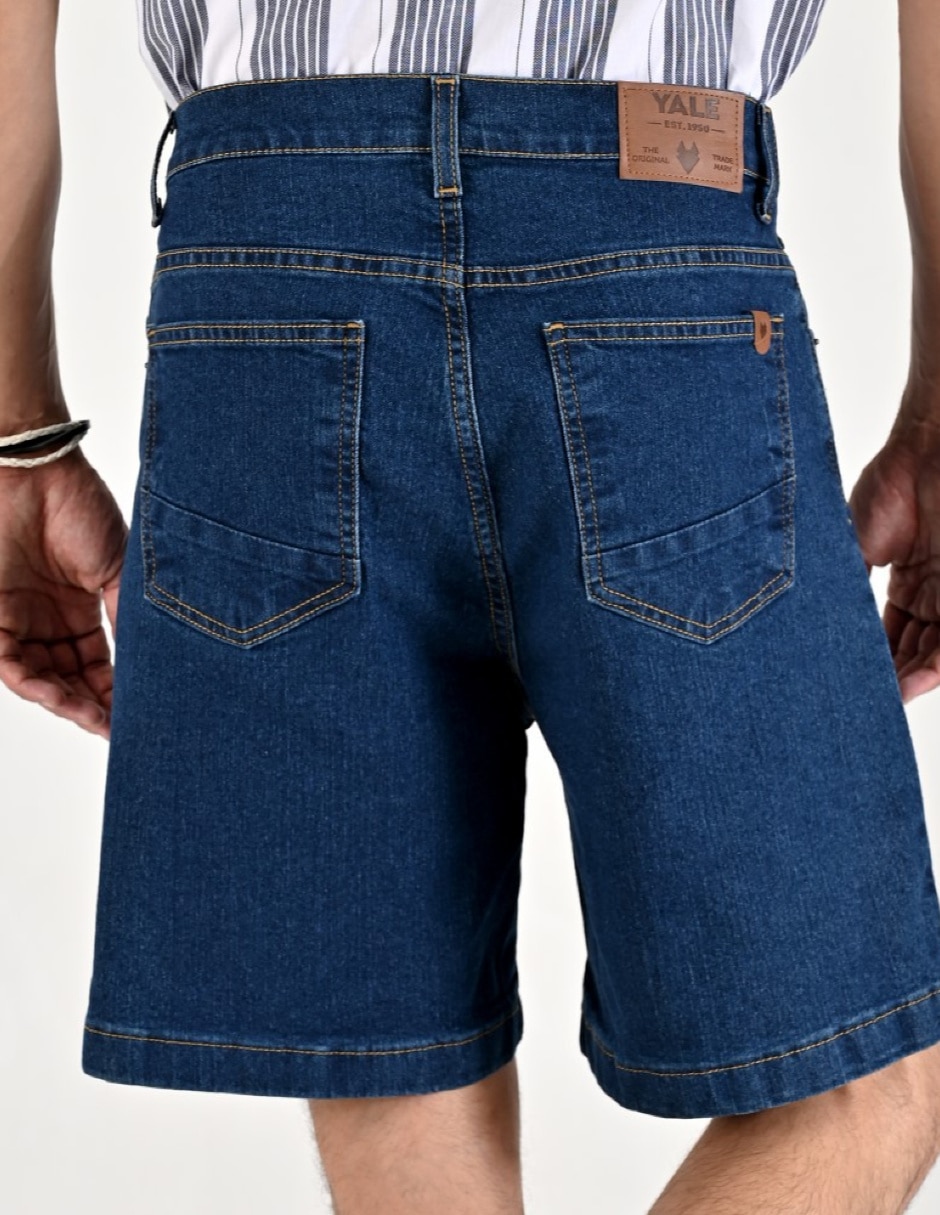 Bermuda de mezclilla para hombre