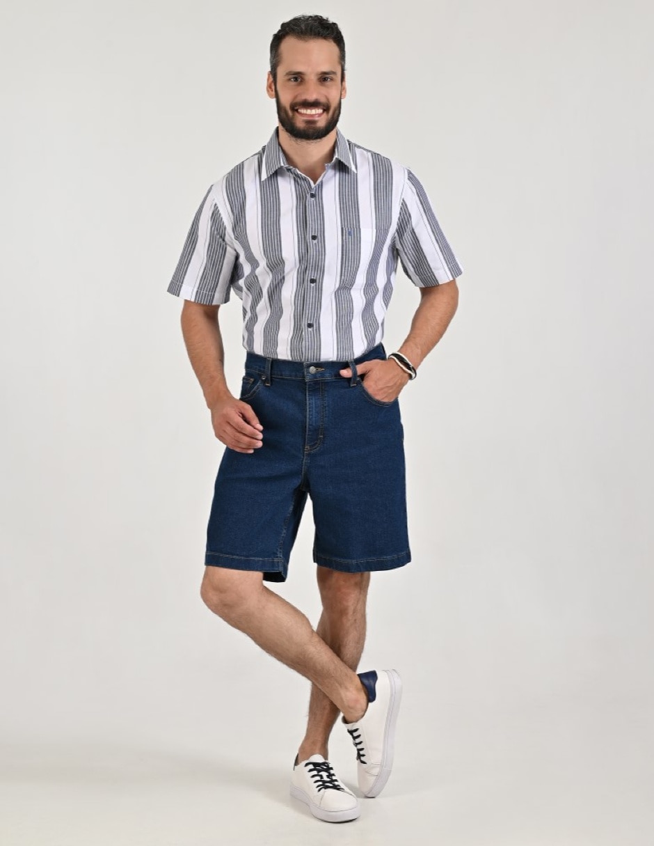 Bermuda de mezclilla para hombre