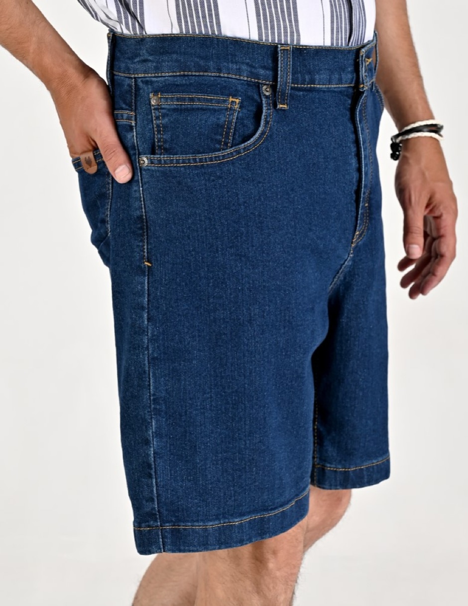 Bermuda de mezclilla para hombre