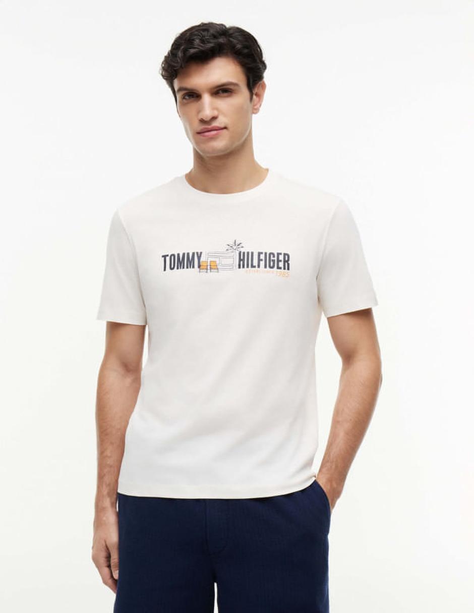 Playera tommy hilfiger cuello redondo para hombre