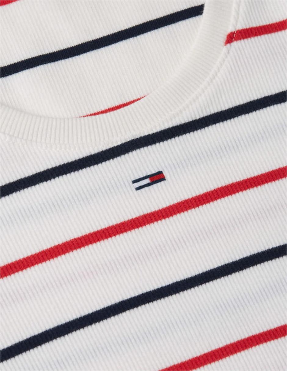 Playera sin manga cuello redondo para mujer 5