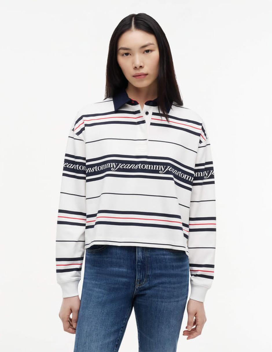 Playera manga larga cuello polo para mujer Playera manga larga cuello polo para mujer