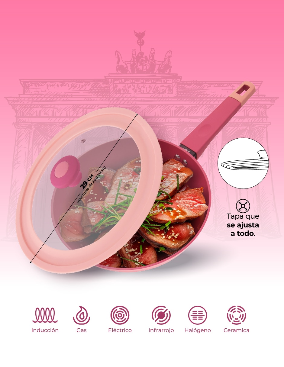 Set sartén Wok Berlin de aluminio anodizado 4 piezas 2
