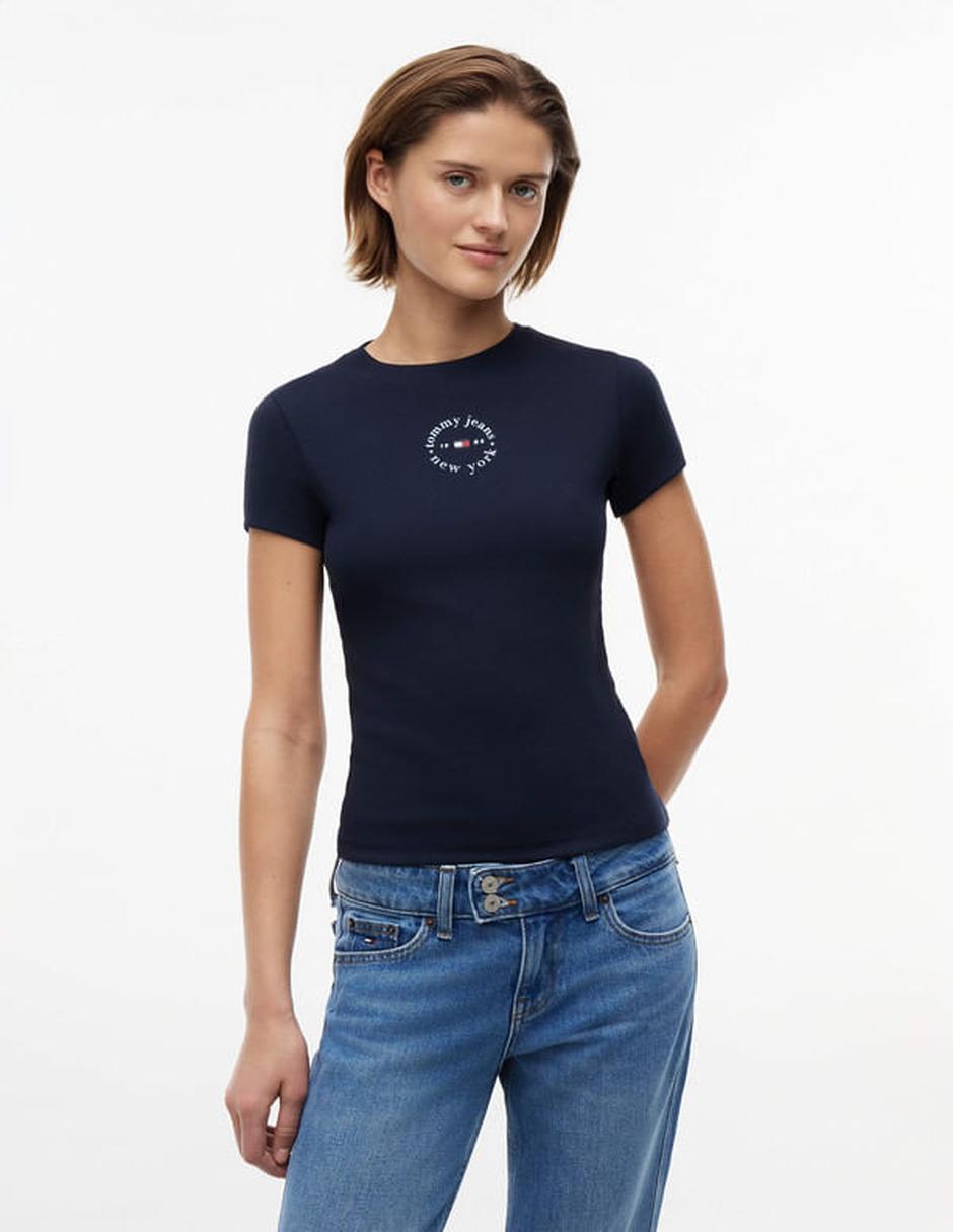 Playera manga corta cuello redondo para mujer Playera manga corta cuello redondo para mujer