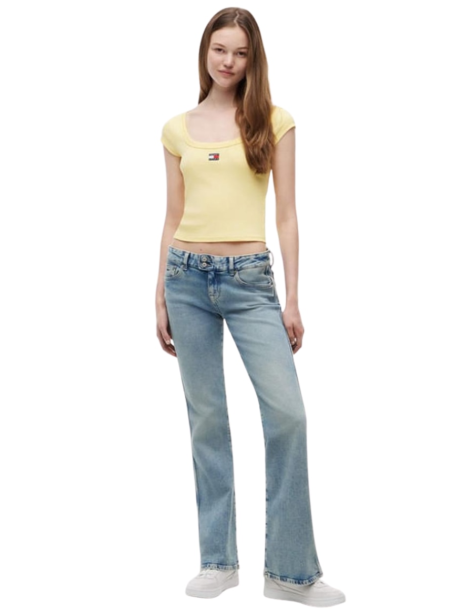 Playera manga corta cuello redondo para mujer 2