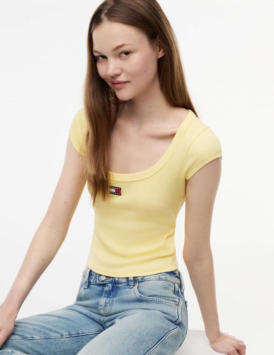 Playera manga corta cuello redondo para mujer 3