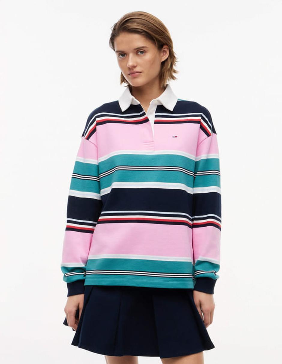 Playera manga larga cuello polo para mujer Playera manga larga cuello polo para mujer
