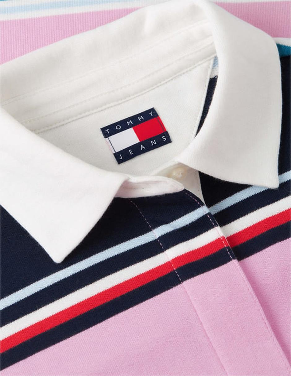 Playera manga larga cuello polo para mujer 2