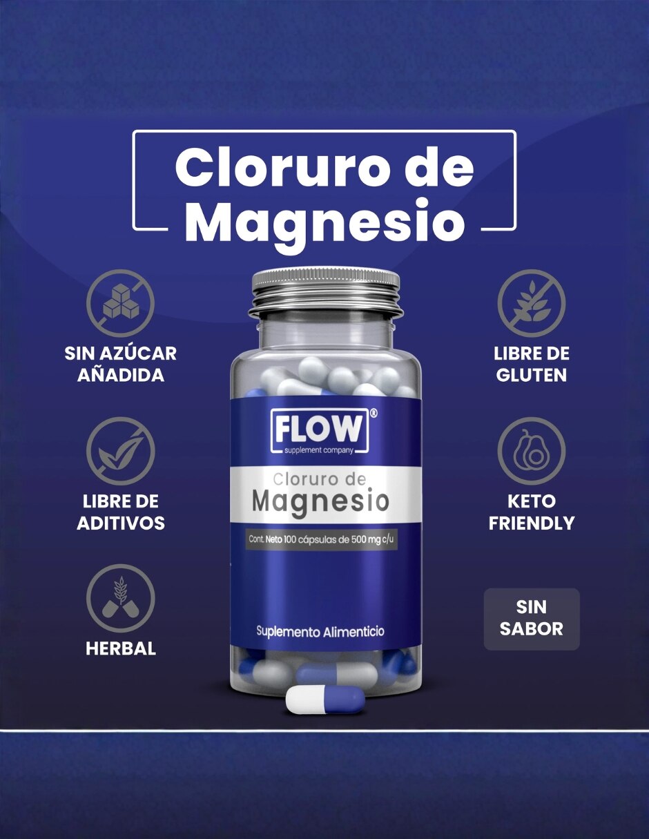 Cloruro de magensio - 100 cap- flow flow con cloruro de magnesio