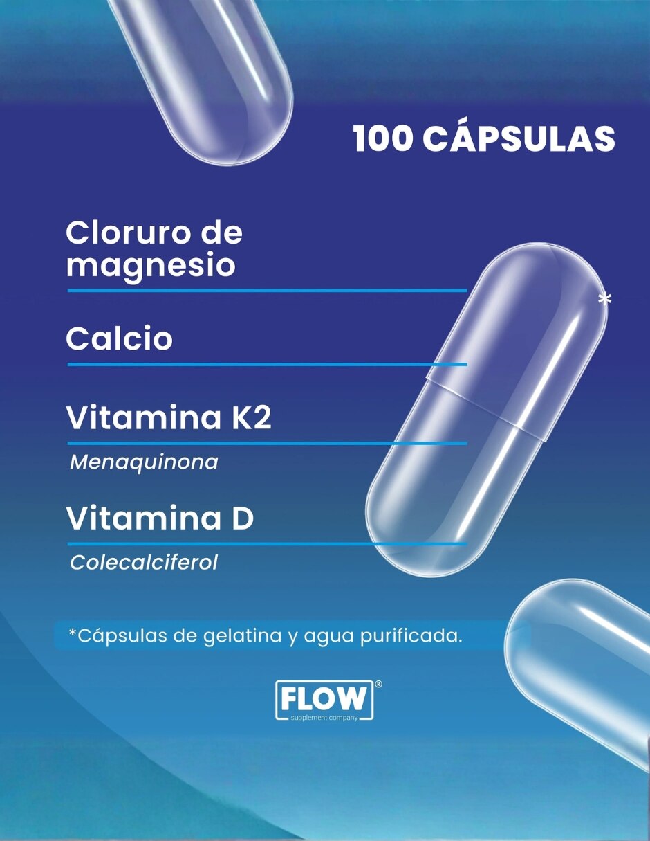 Cloruro de magensio - 100 cap- flow flow con cloruro de magnesio