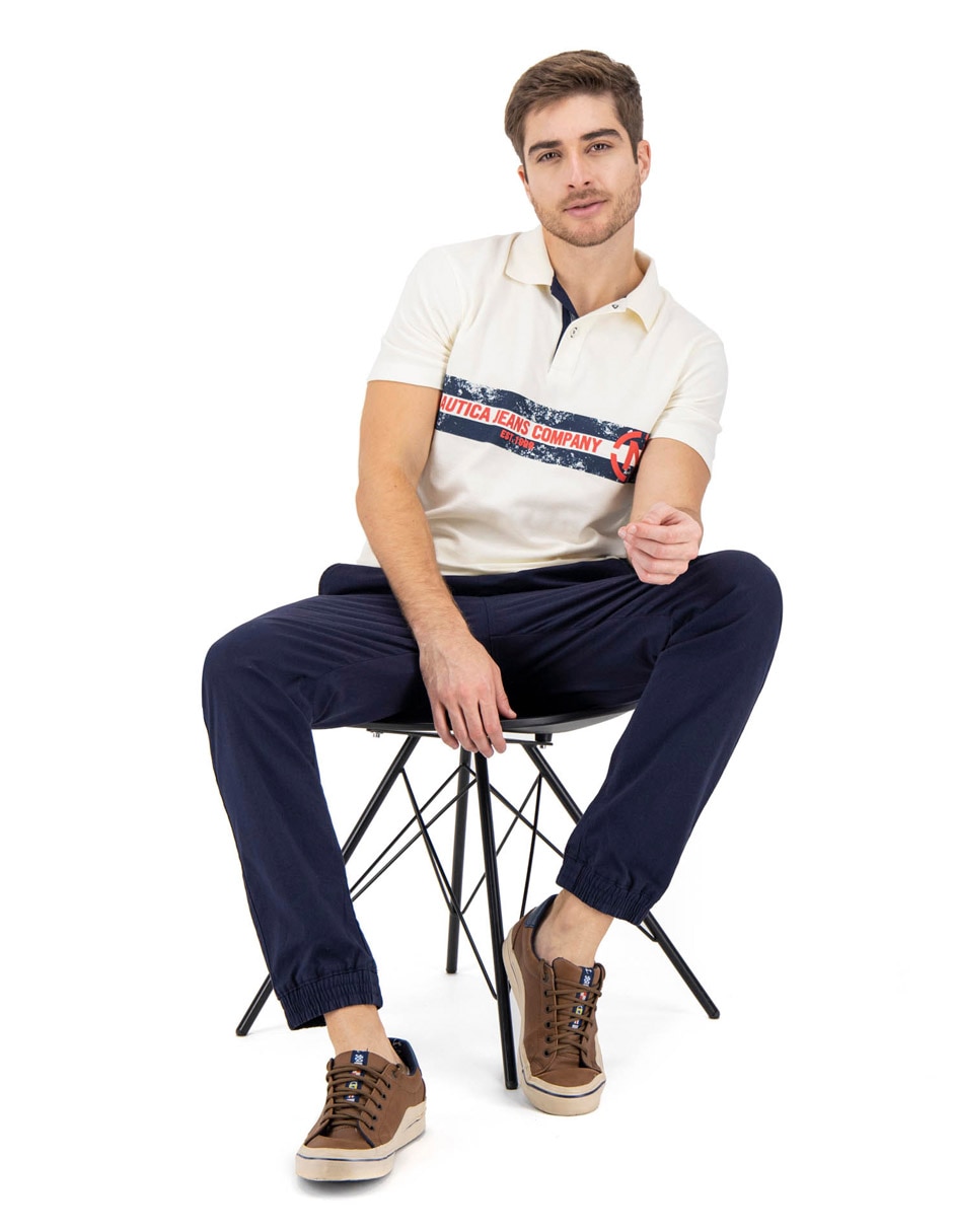 Playera nautica cuello polo para hombre