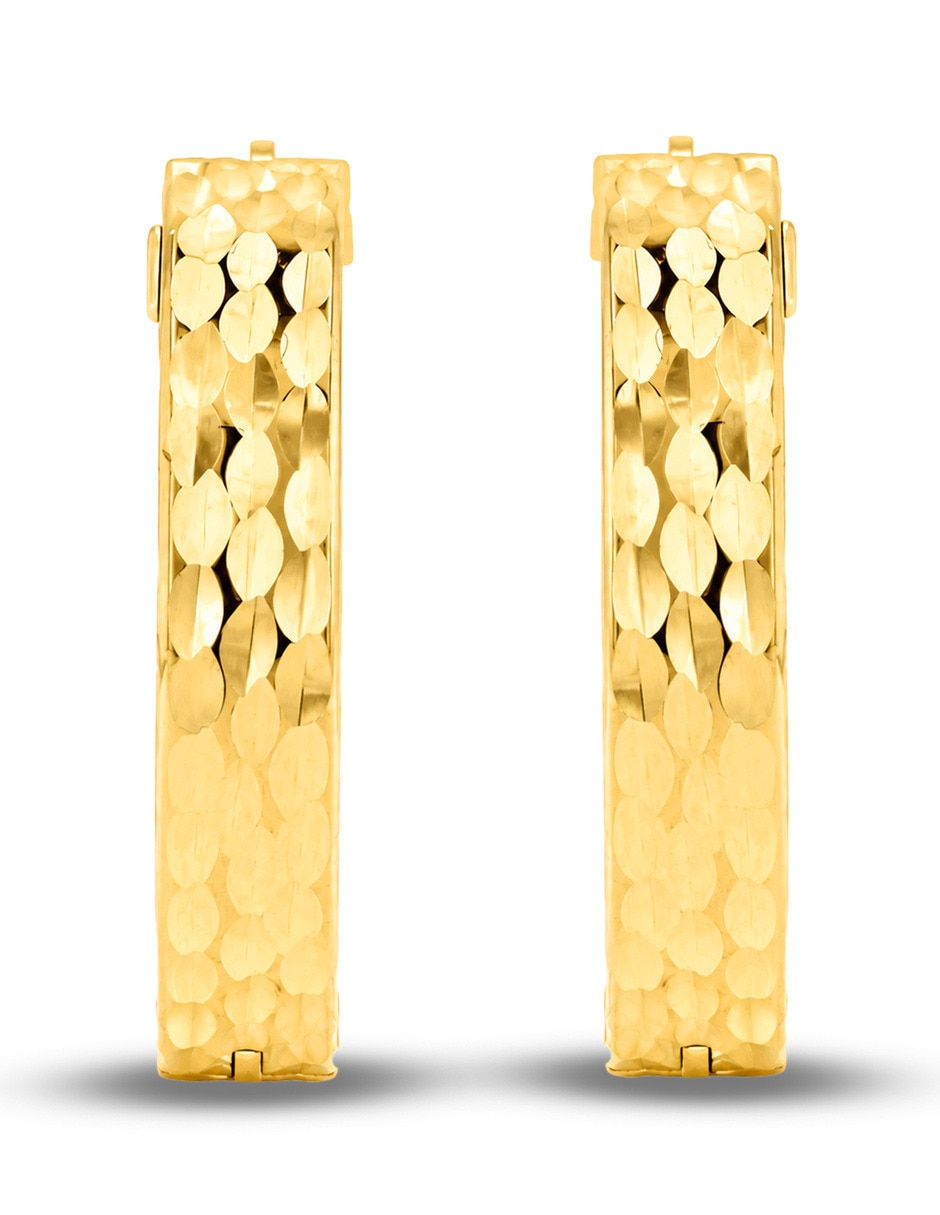 Arracadas joyerias bizzarro de oro amarillo 10 k con acabado brillante