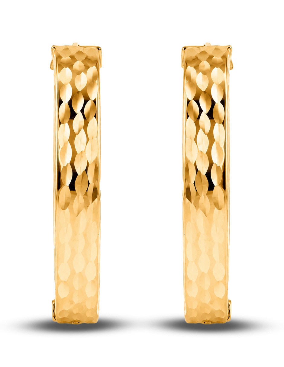 Arracadas joyerias bizzarro de oro amarillo 10 k con acabado brillante
