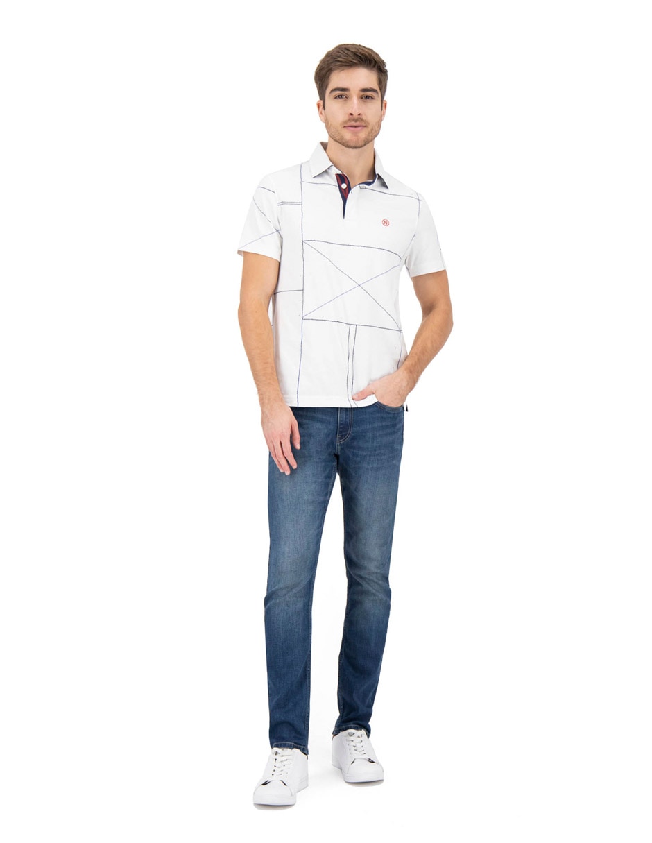 Playera nautica cuello polo para hombre